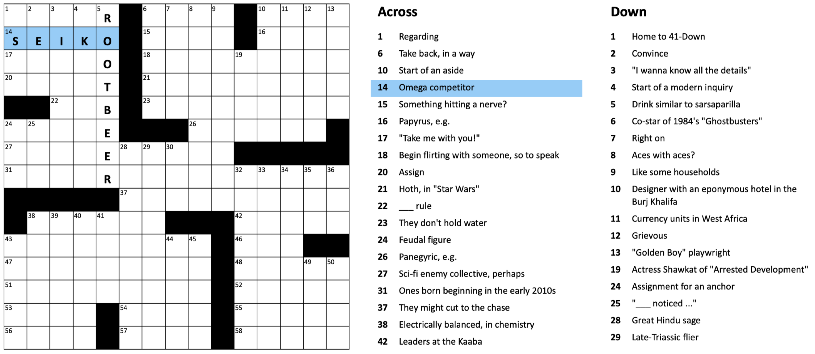 LA Times Crossword: May 22, 2022, Crosswords